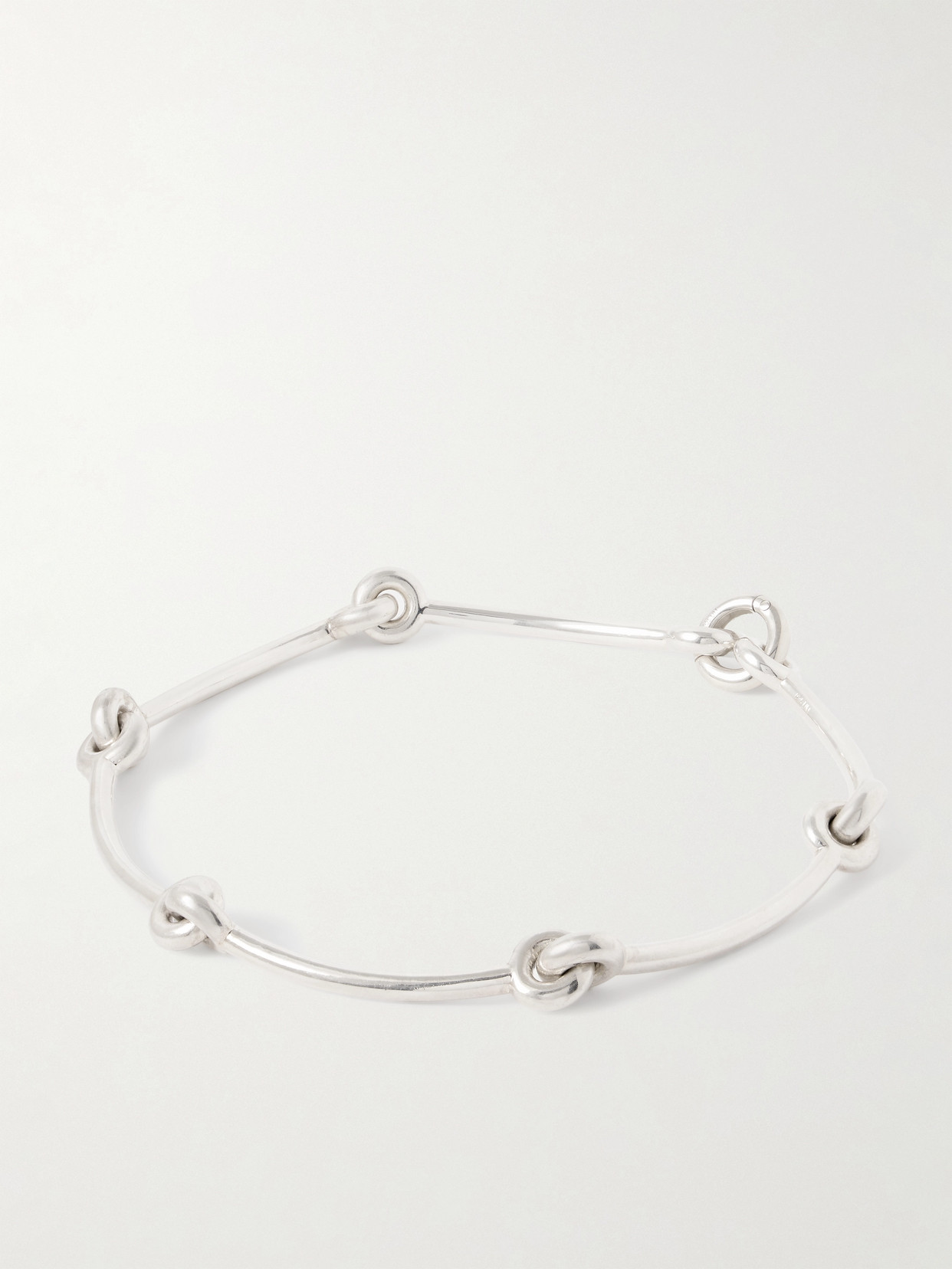 Uncommon Matters Knot Infinity Silver Necklace In White