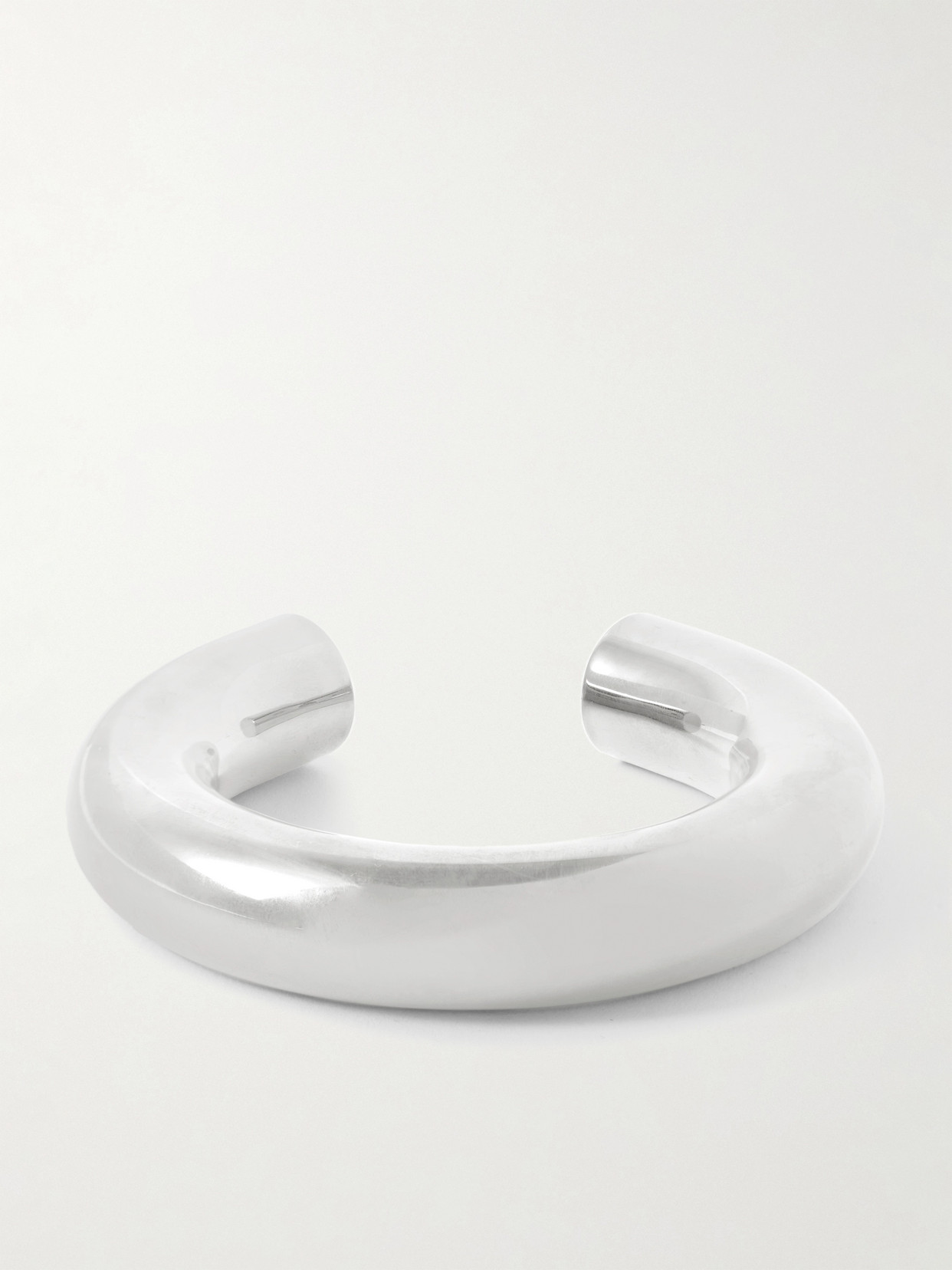 Uncommon Matters Swell Coated-wood Cuff In Silver