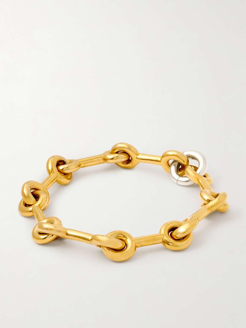 Uncommon Matters Knot Locks Silver And Gold Vermeil Necklace