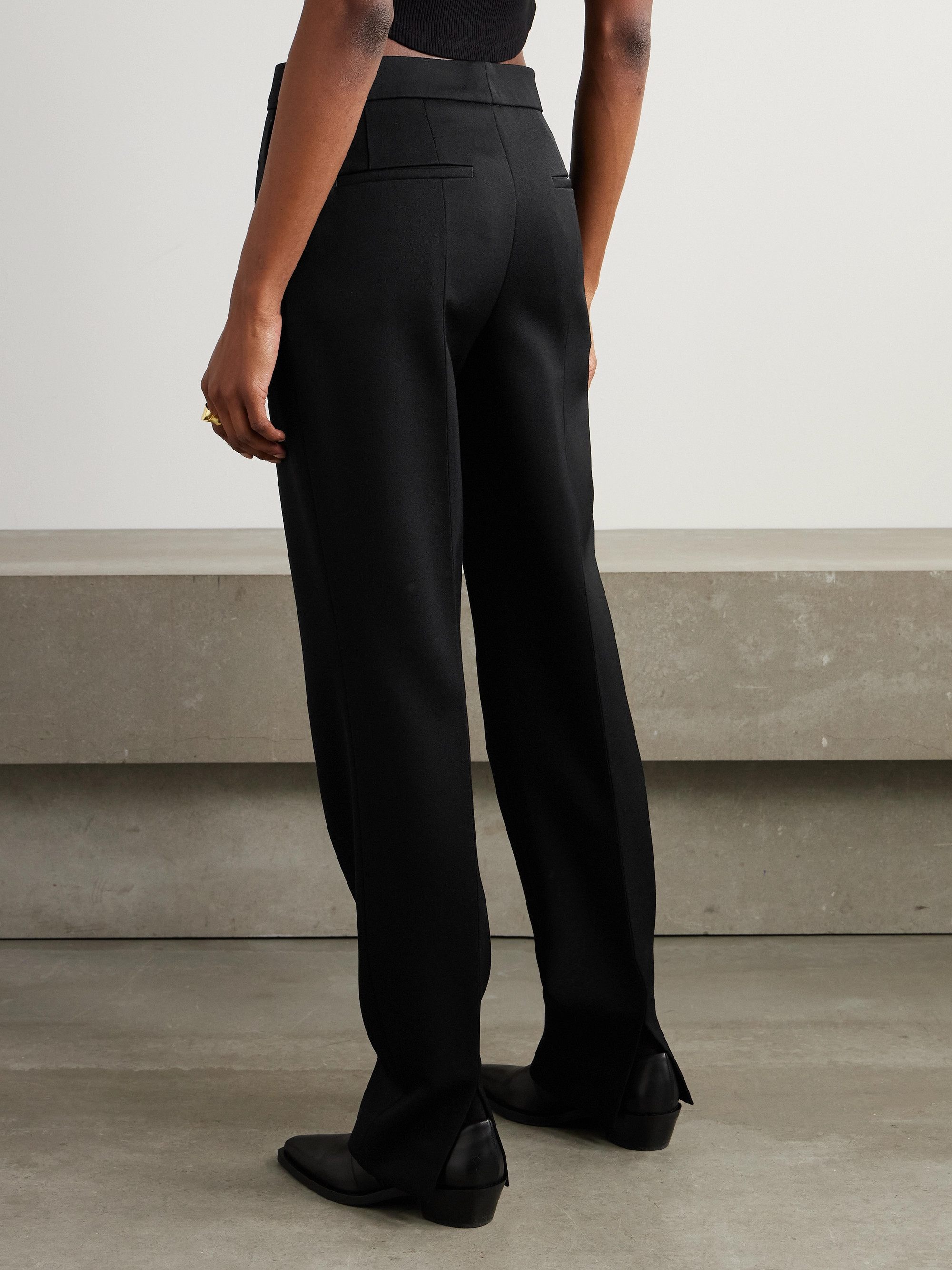 Jil Sander Grain de poudre wool straight-leg pants thumbnail
