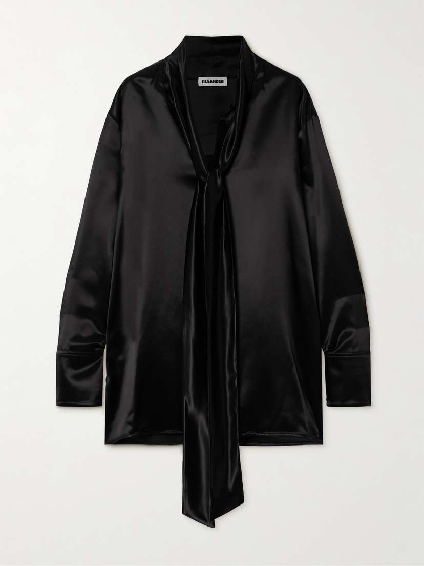 Jil Sander Tie-neck Satin Blouse