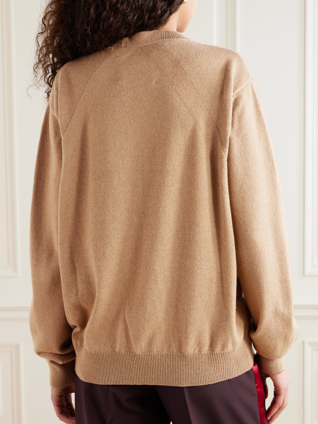 Jil Sander Cashmere And Cotton-blend Sweater In Brown