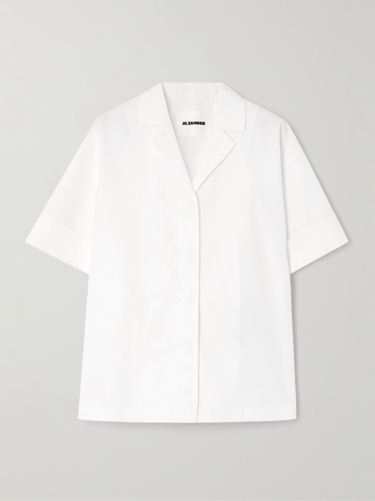 Jil Sander Cotton-poplin Shirt In White