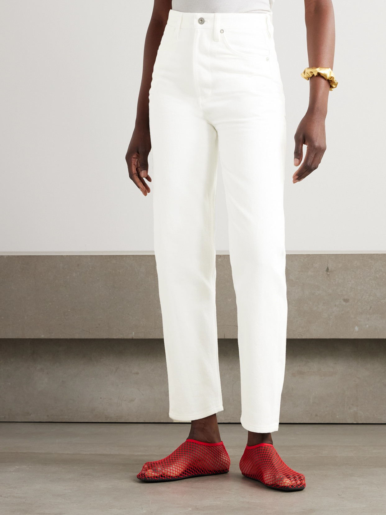 JIL SANDER CROPPED HIGH-RISE STRAIGHT-LEG JEANS
