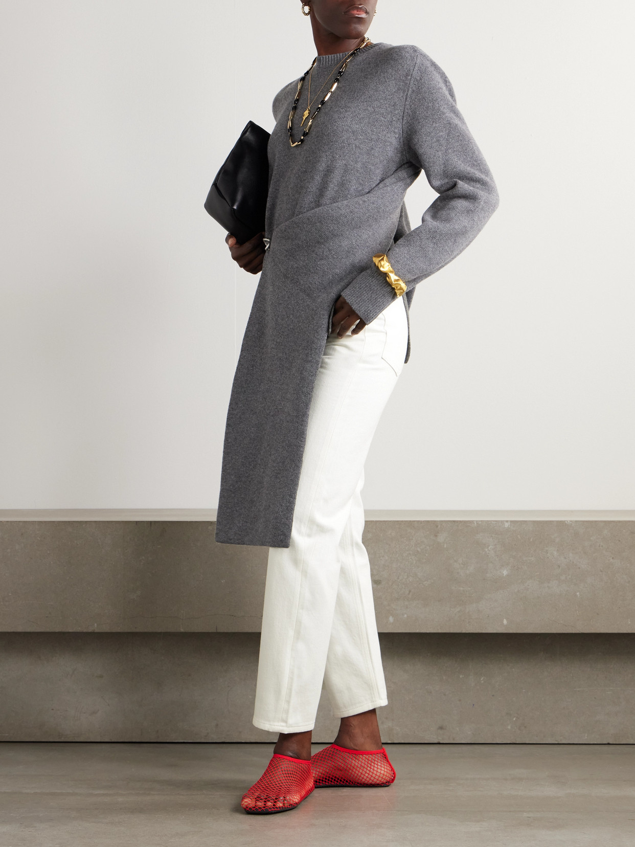 JIL SANDER CROPPED HIGH-RISE STRAIGHT-LEG JEANS