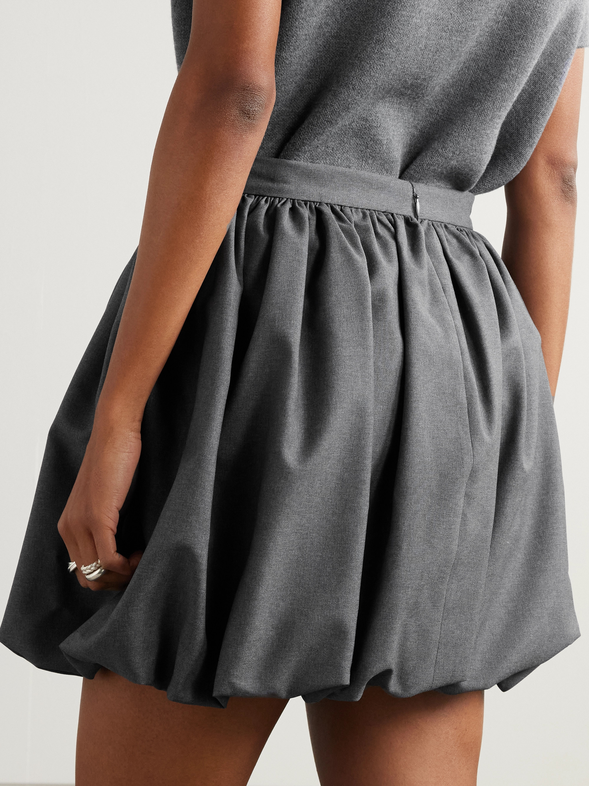 Marni Pleated wool mini skirt
