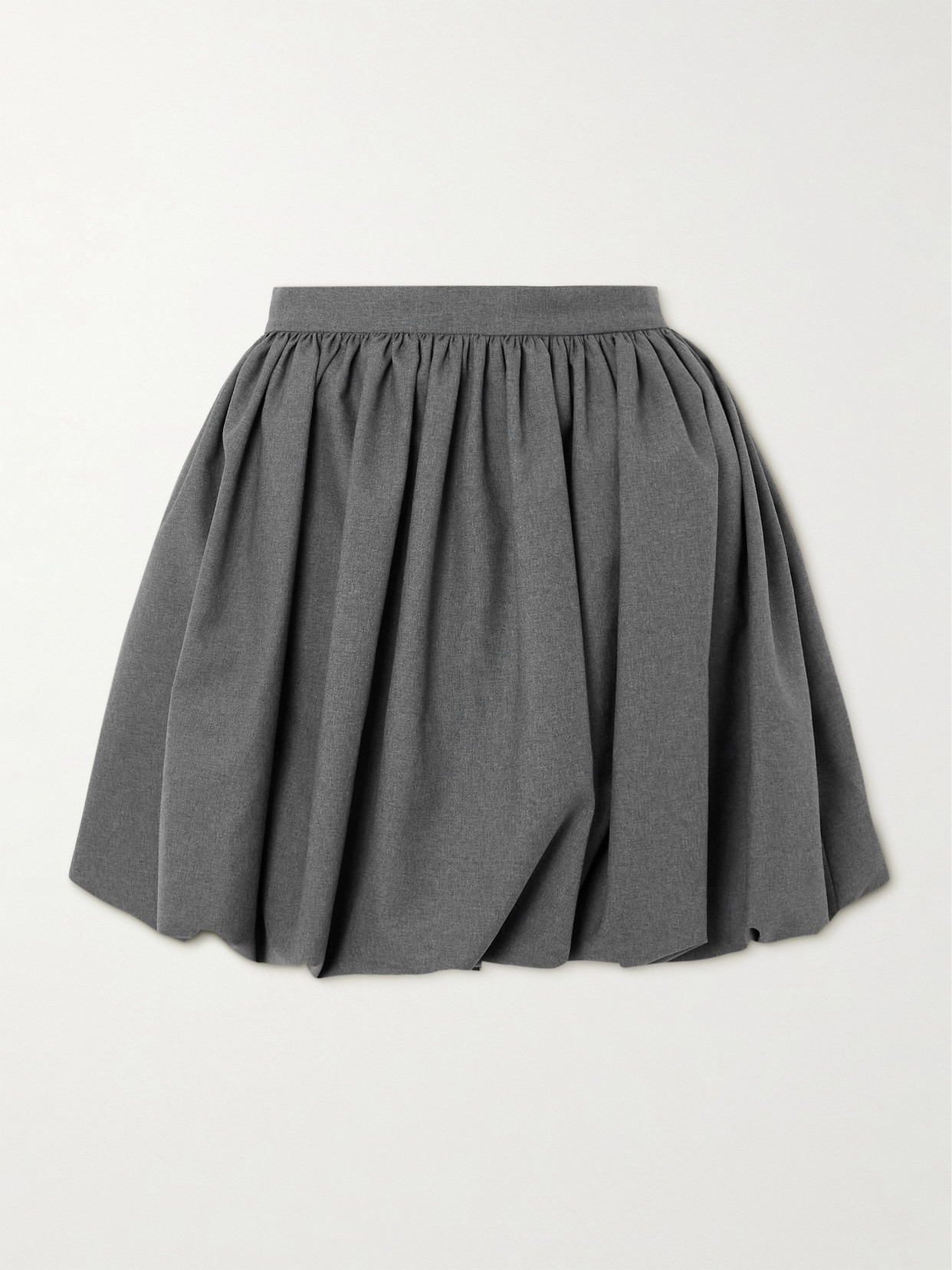 Marni - Pleated Wool Mini Skirt - Gray
