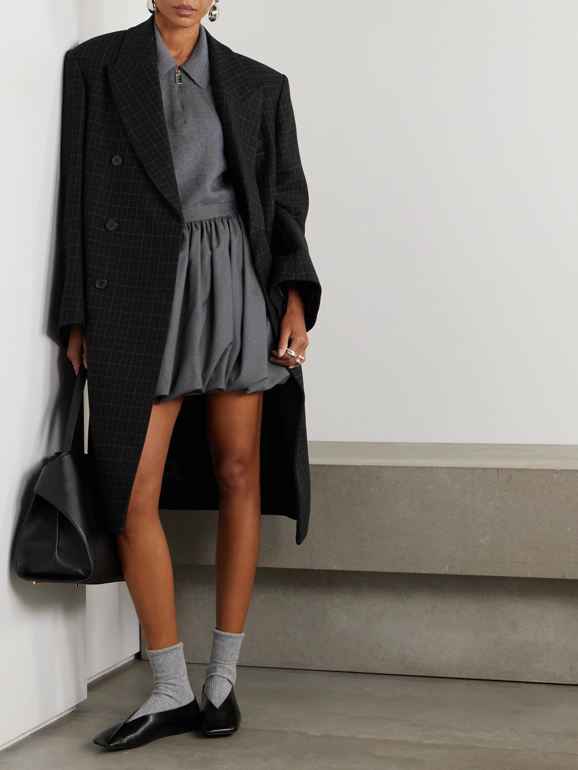 Marni Pleated wool mini skirt
