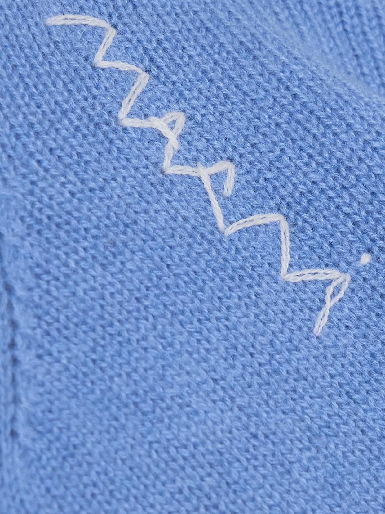 Marni Embroidered Cashmere Sweater In Blue