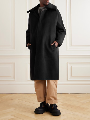 Marni - Shearling-trimmed wool and cashmere-blend coat | Plush