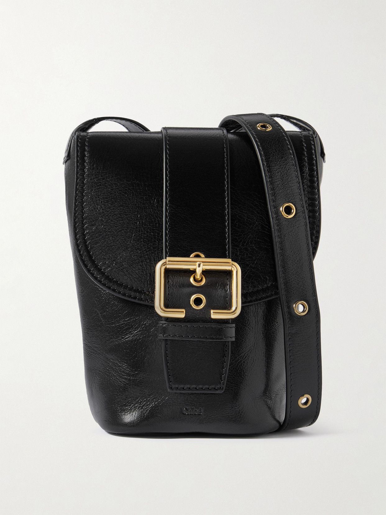 Chloé Camera Leather Shoulder Bag In Black