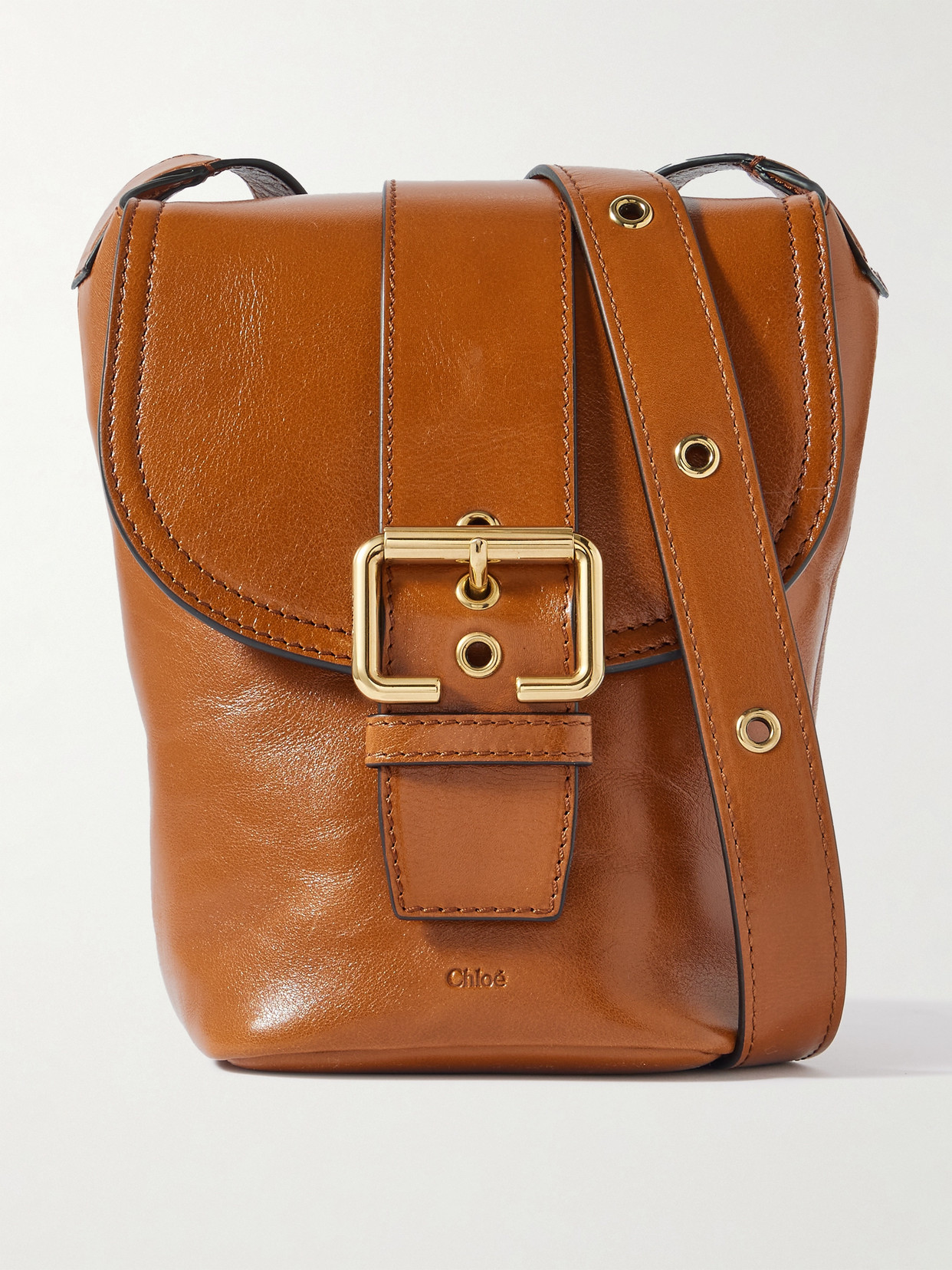 Chloé Camera Leather Shoulder Bag In Brown