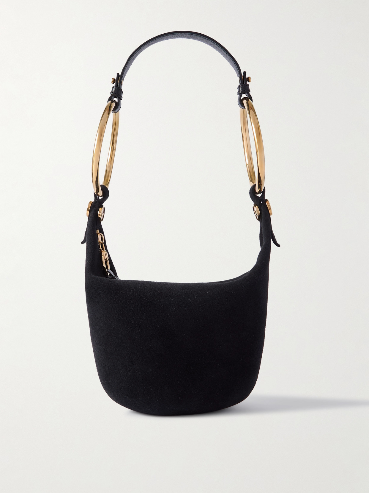 Chloé Womens Bracelet Small Leather Shoulder Bag Black