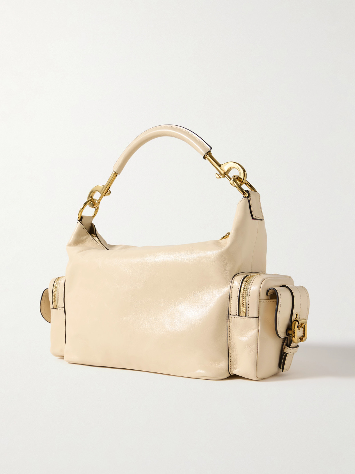 Chloé Camera Leather Shoulder Bag In Neutrals