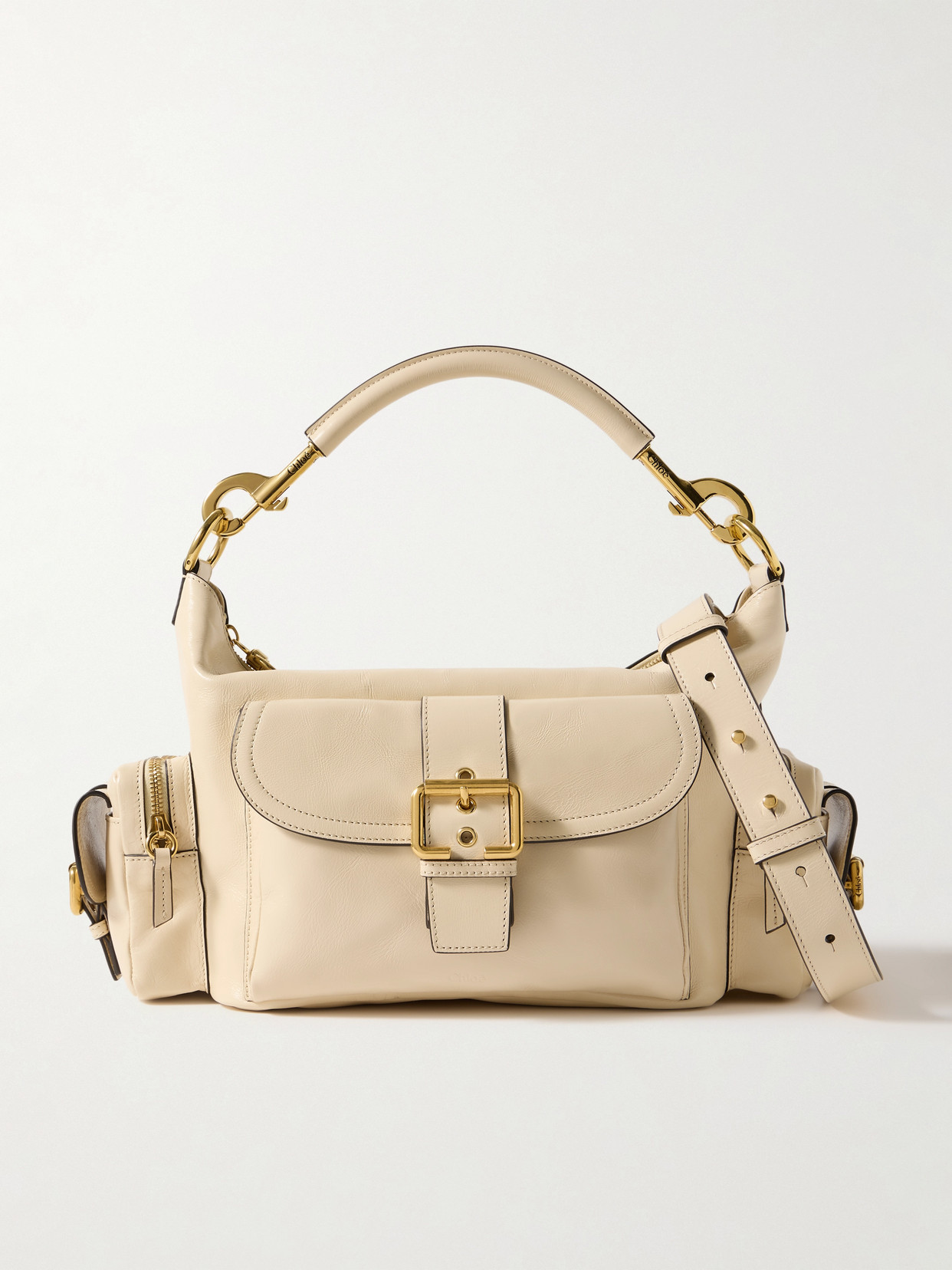 Chloé Camera Leather Shoulder Bag In Neutral