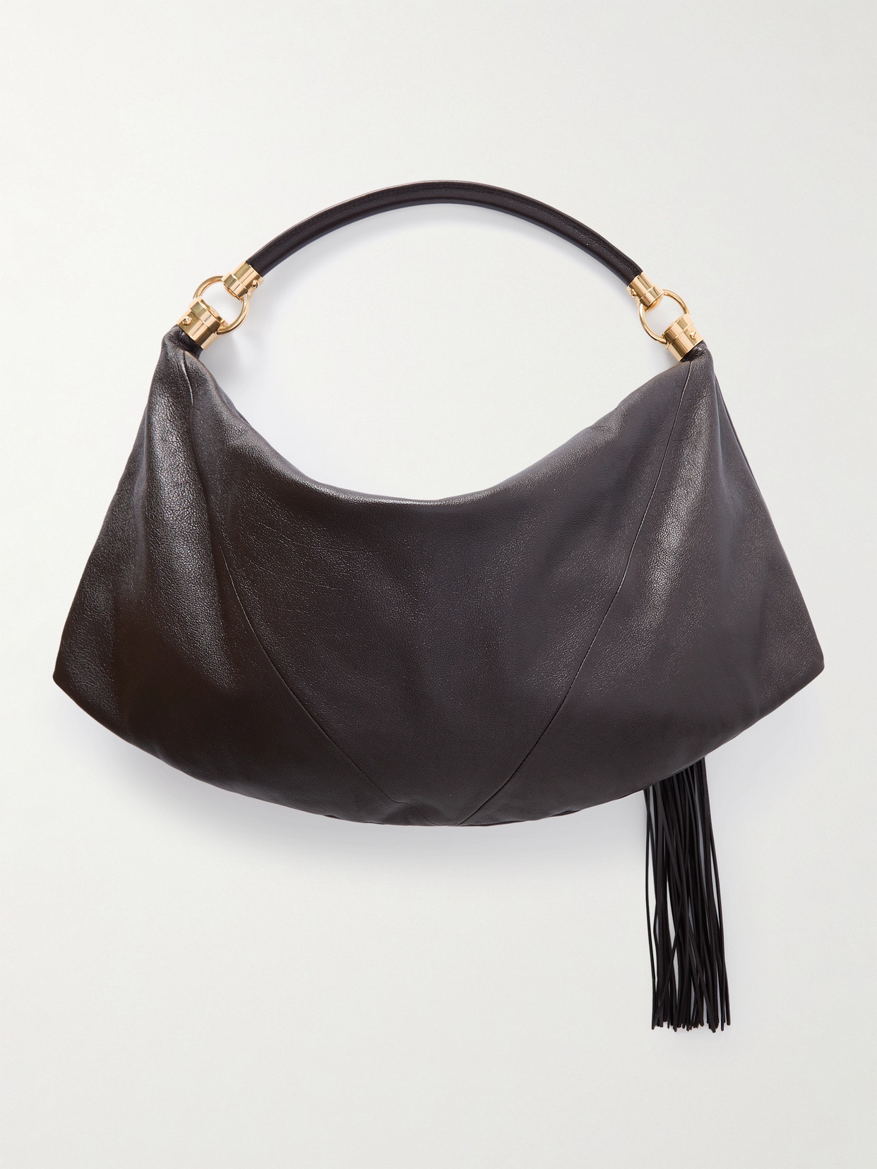 Chloé Tasseled Leather Shoulder Bag In Black