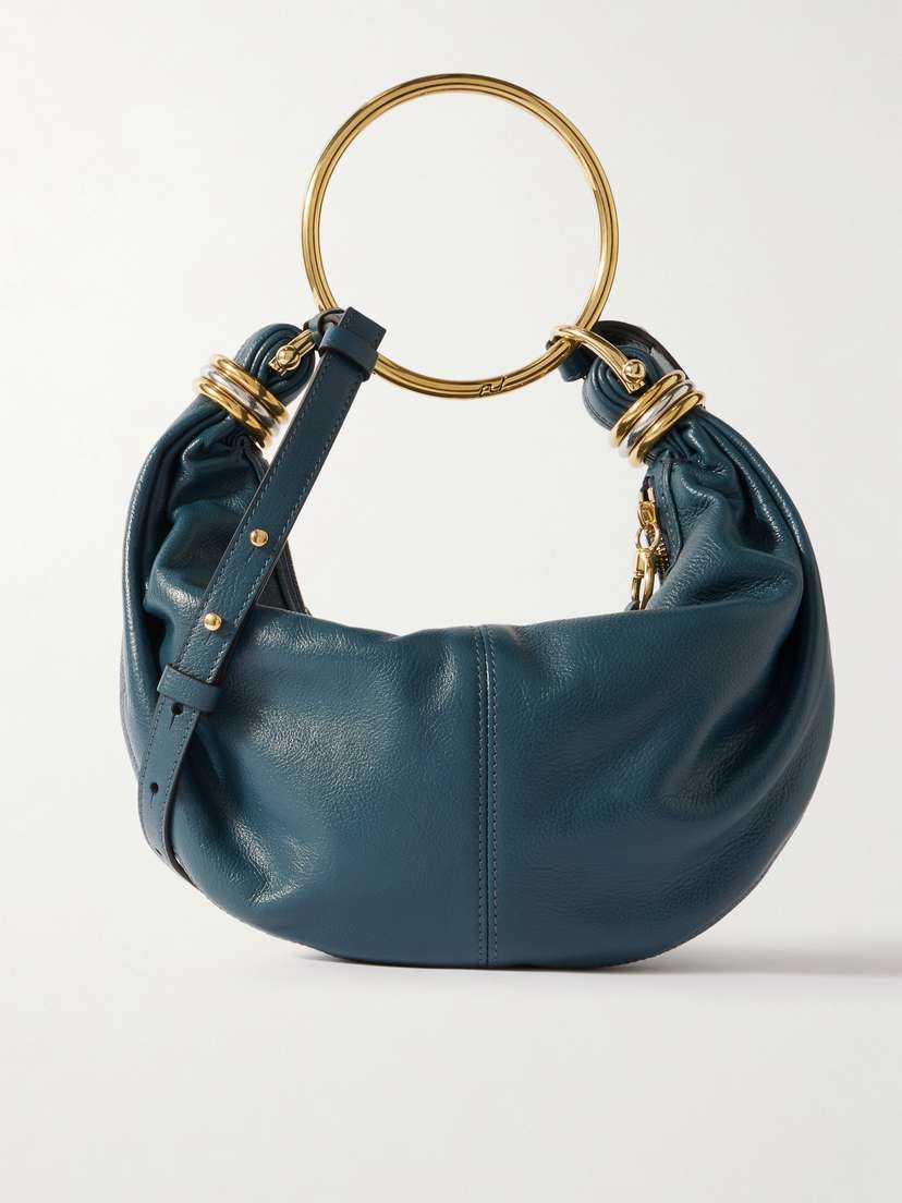 Chloé Bracelet Embellished Textured-leather Shoulder Bag