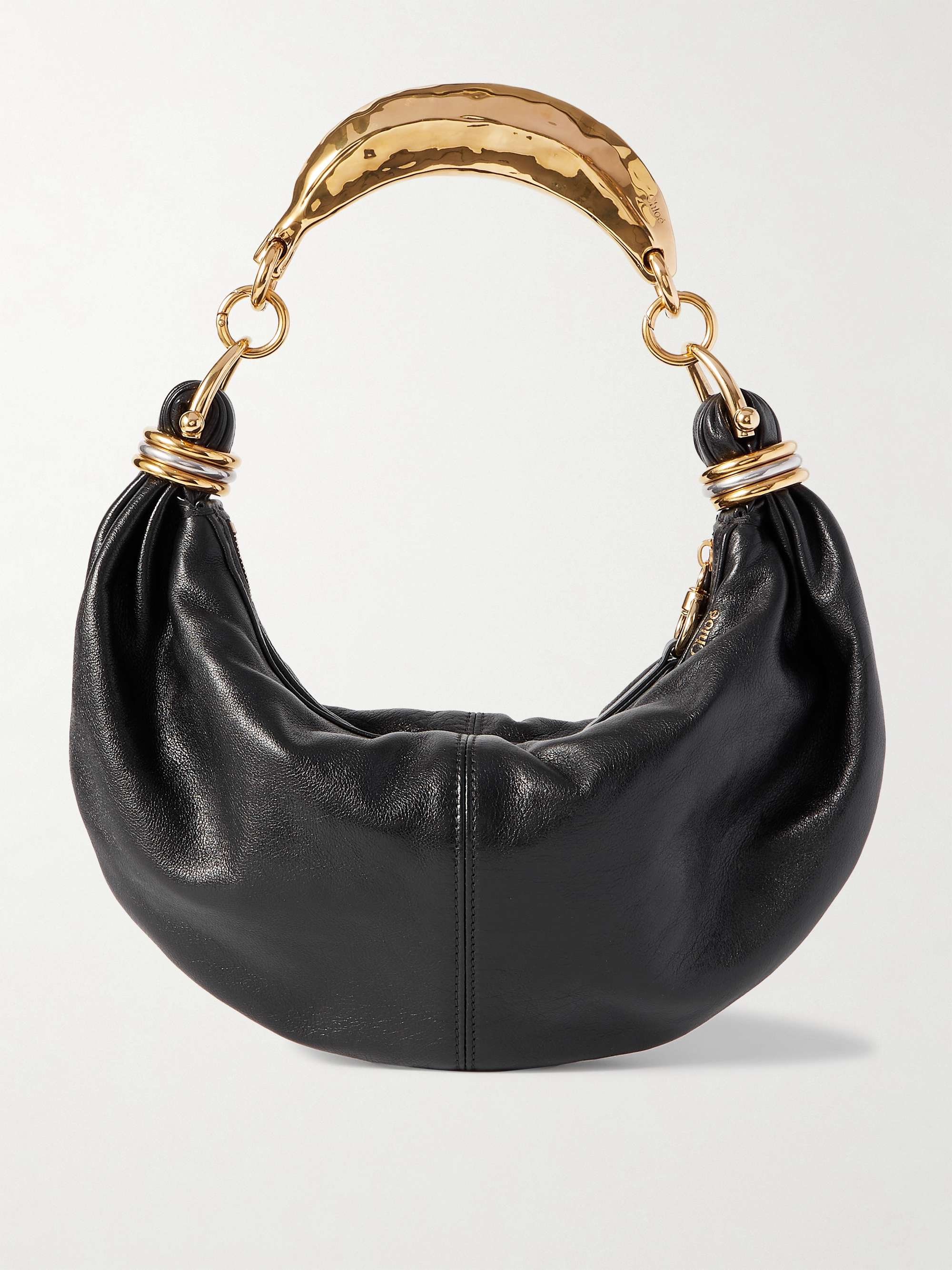 CHLOE Bracelet embellished textured leather shoulder bag NET A PORTER
