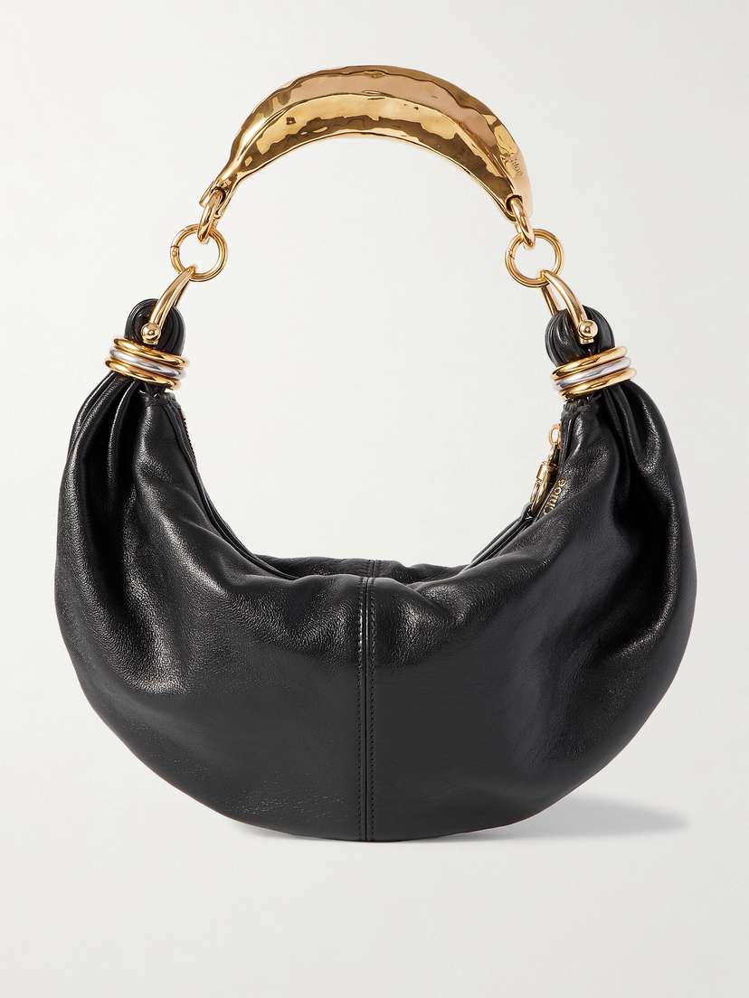 Chloé Bracelet Embellished Textured-leather Shoulder Bag