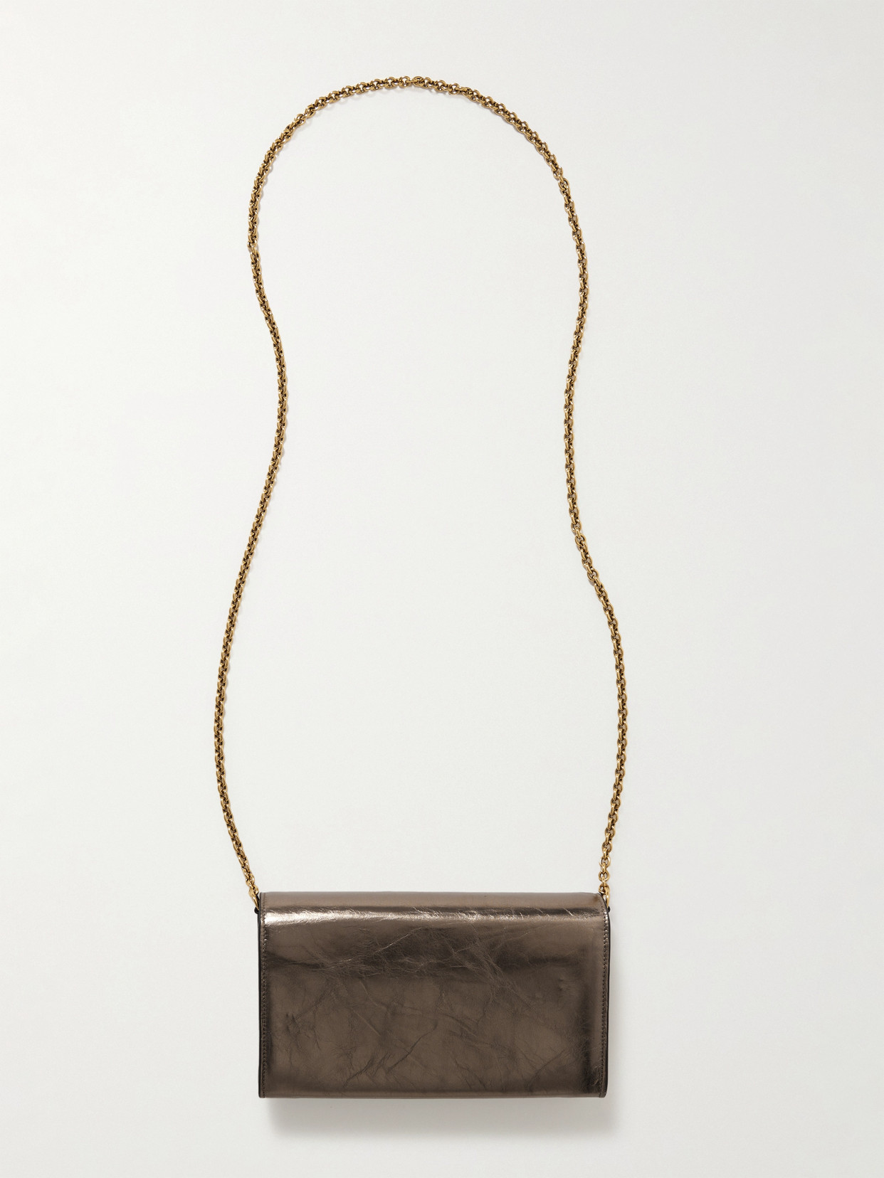 Chloé Iconic Embellished Metallic Textured-leather Shoulder Bag In Metallic