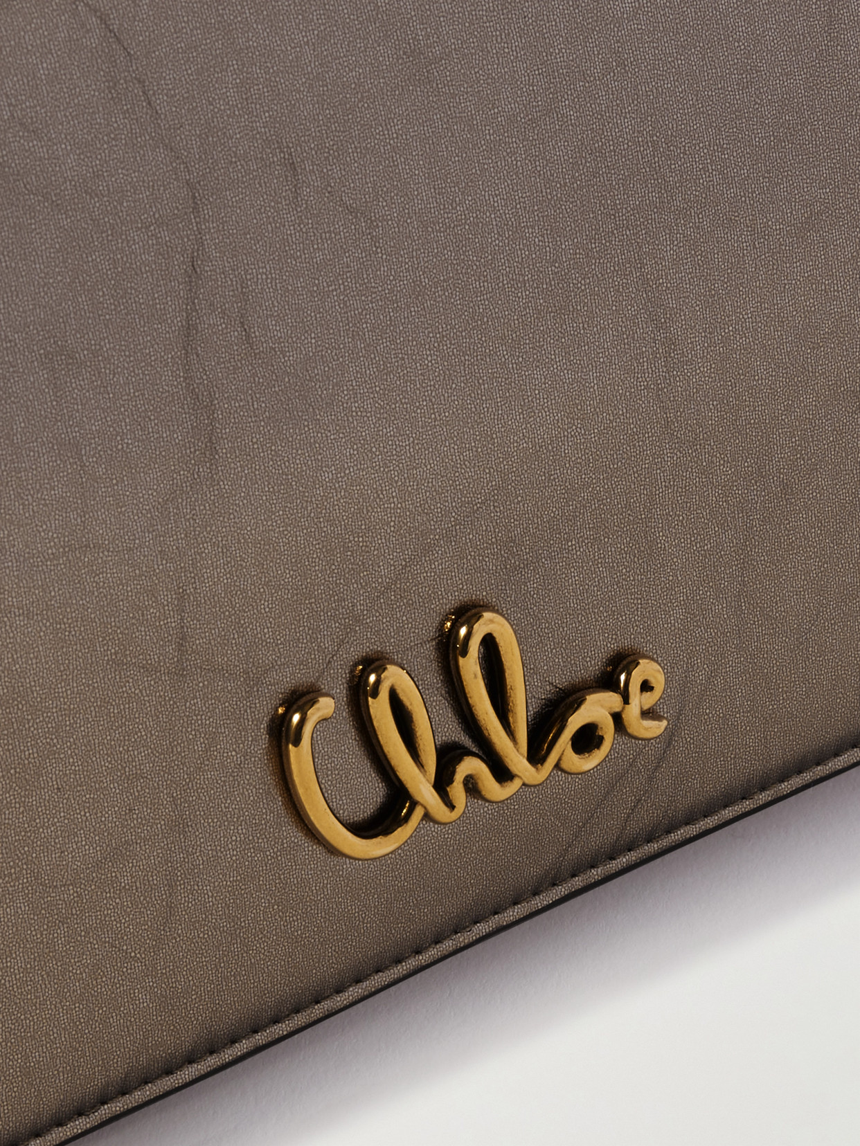 Chloé Iconic Embellished Metallic Textured-leather Shoulder Bag In Metallic