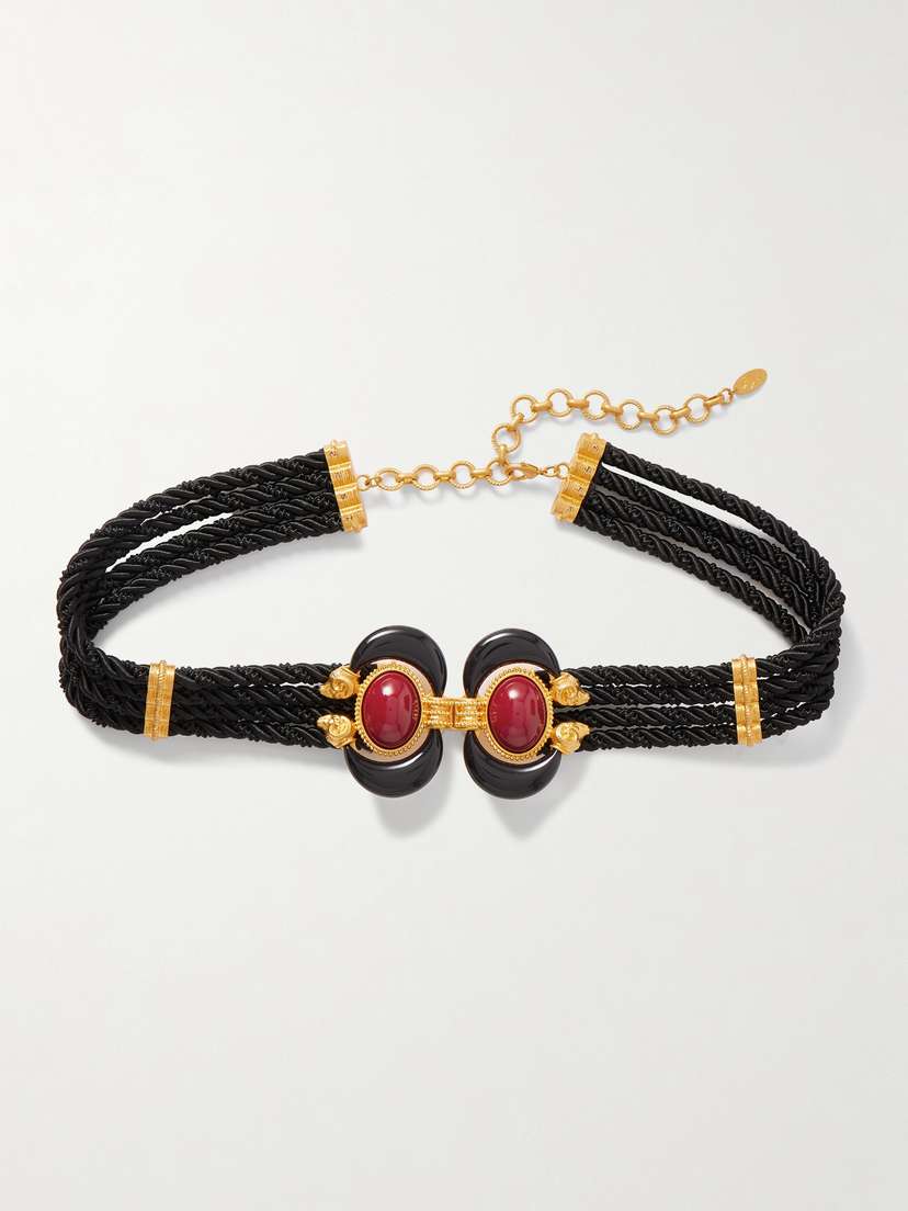 Sonia Petroff Aries Embellished Cord Belt