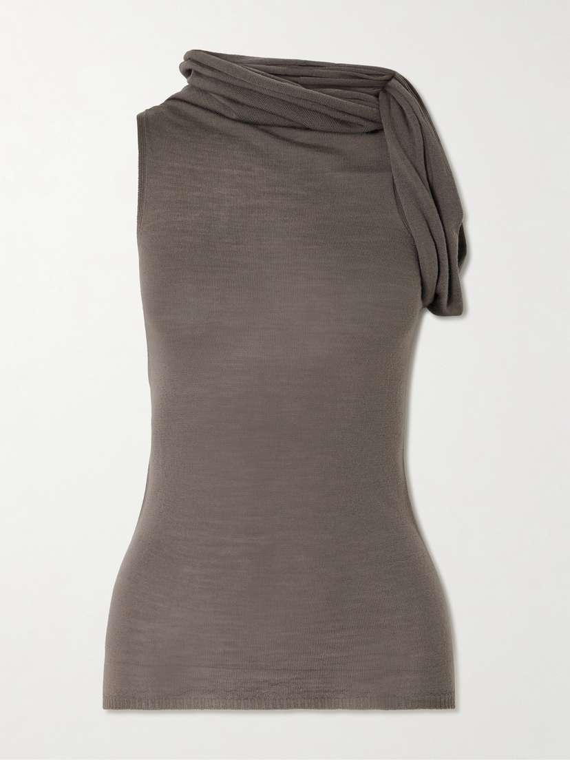 Rick Owens Maglia Asymmetric Wool Top