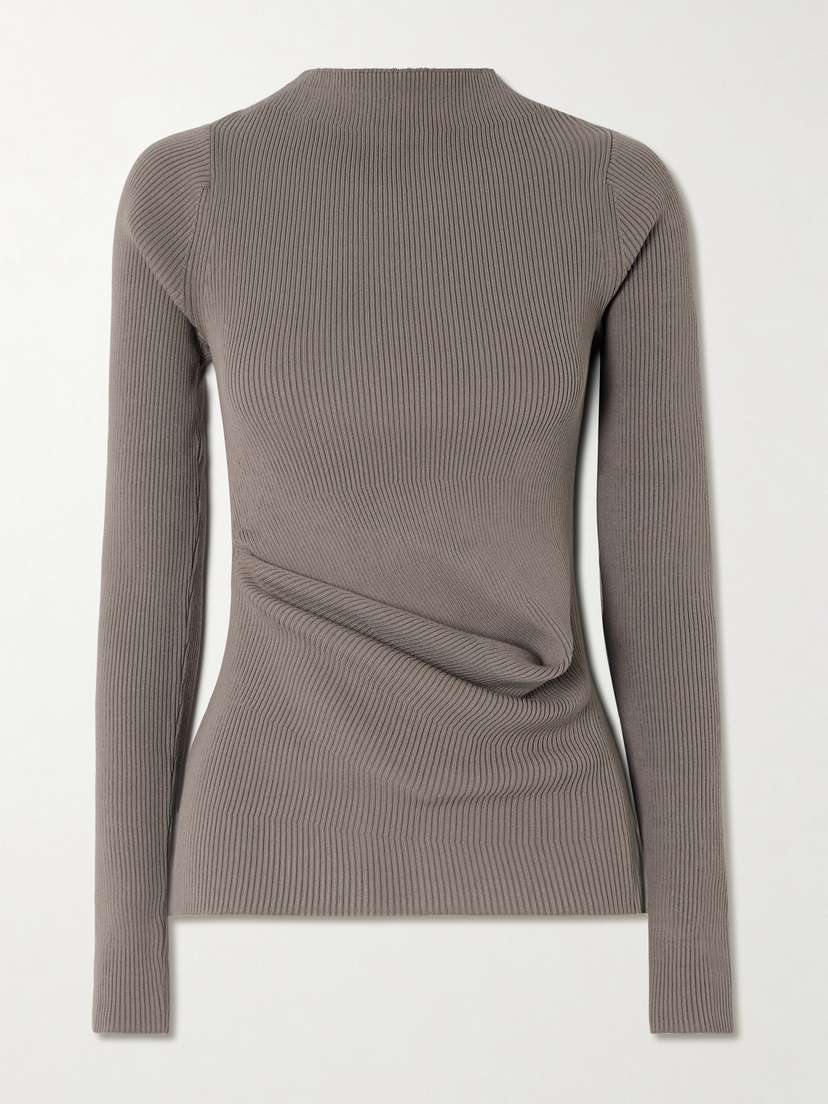 Rick Owens Draped Ribbed-knit Top