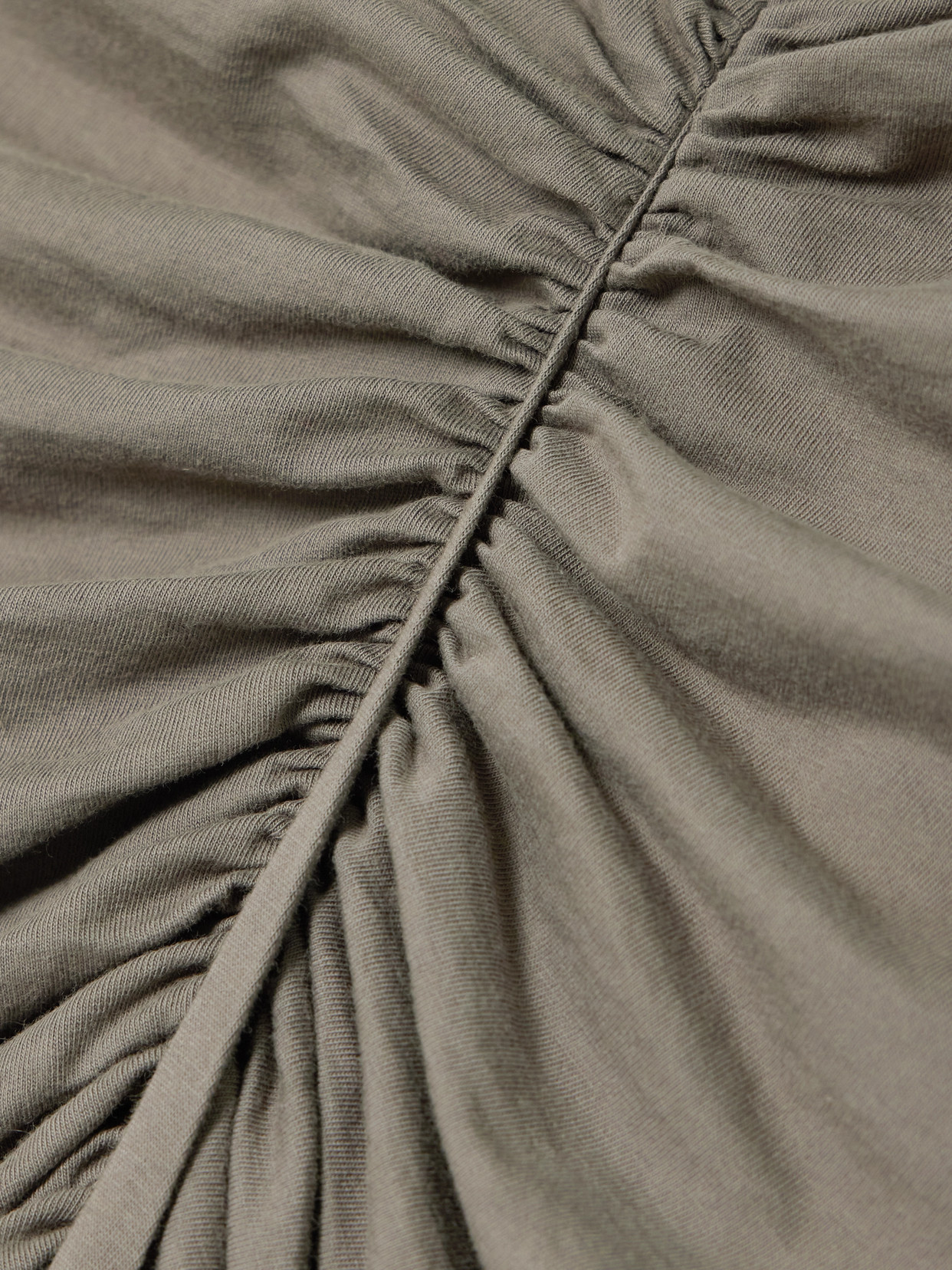 Edfu Asymmetric Ruched Cotton-Jersey Maxi