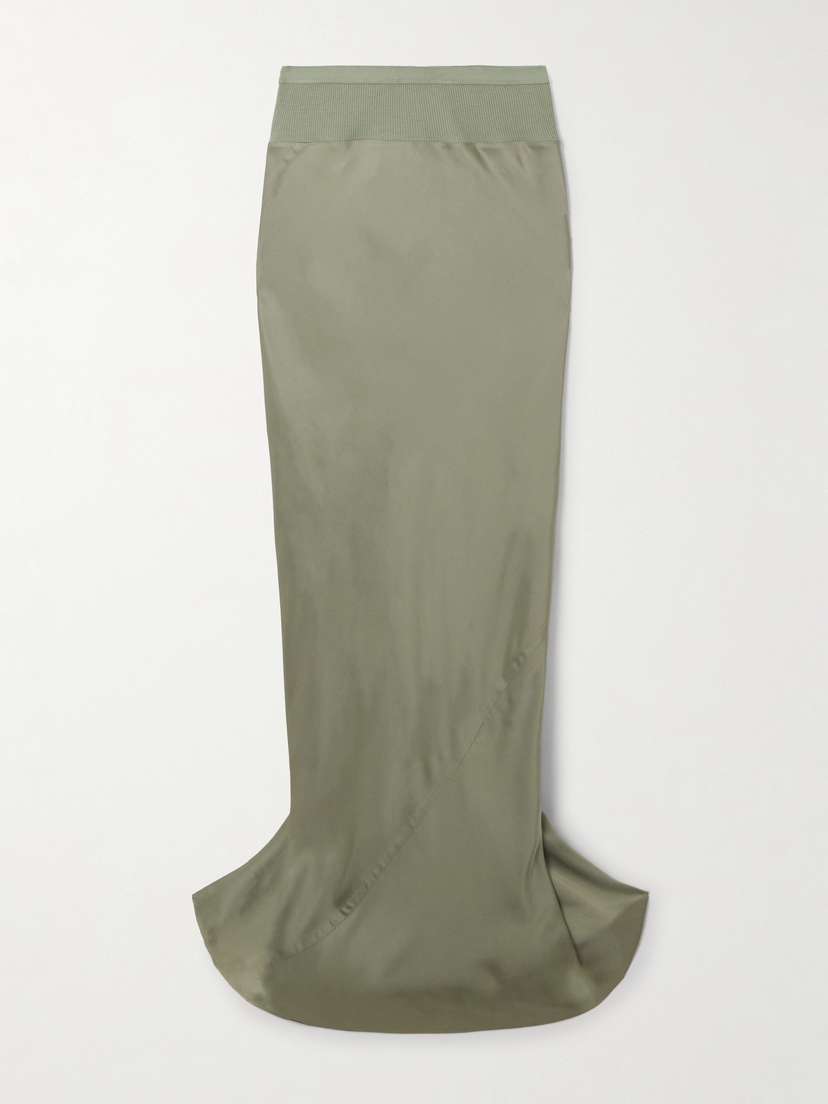 Rick Owens Long Coda Charmeuse Maxi Skirt