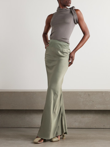 Rick Owens Long Coda charmeuse maxi skirt
