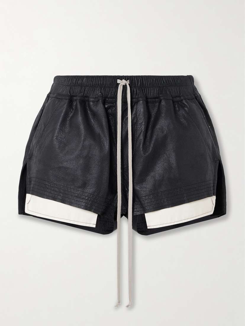 Rick Owens Fog Leather Shorts