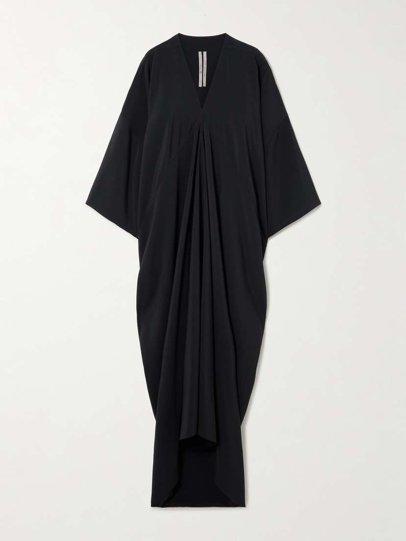 Rick Owens Tommykite Asymmetric Draped Crepe Gown