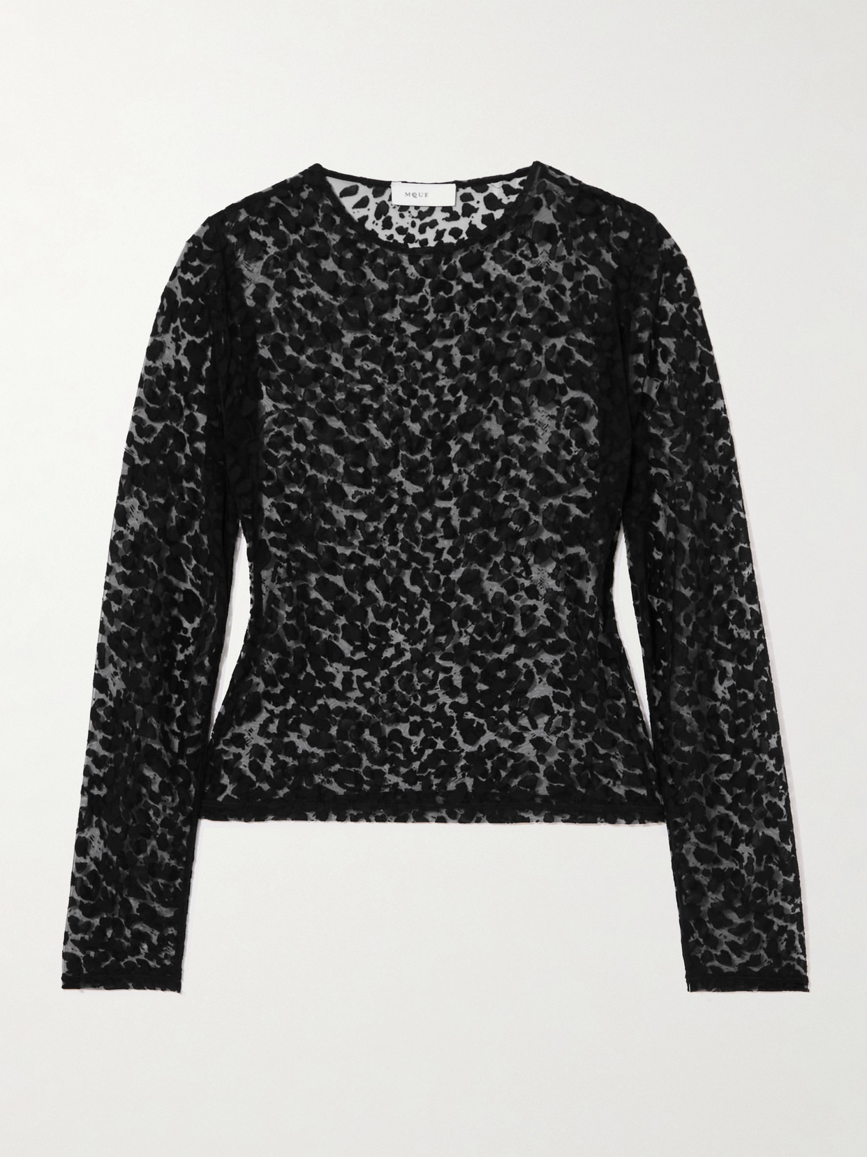 Alexander Mcqueen Leopard-print Dévoré-velvet Top In Black