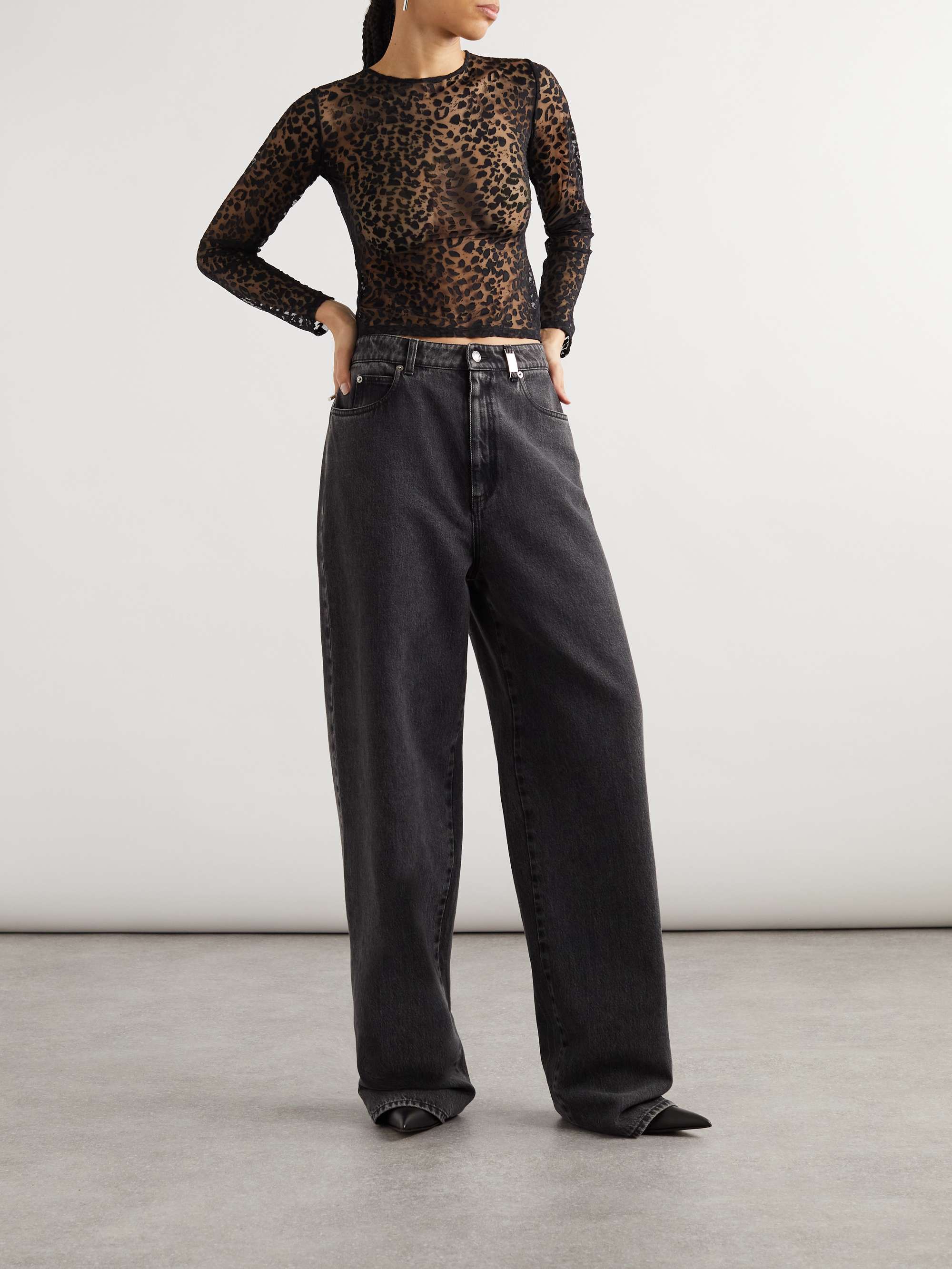 Tシャツ・カットソー alexander mcqueen Alexander McQueen Leopard Devore Top MCQUEEN Leopard-print dévoré-velvet top | NET-A-PORTER
