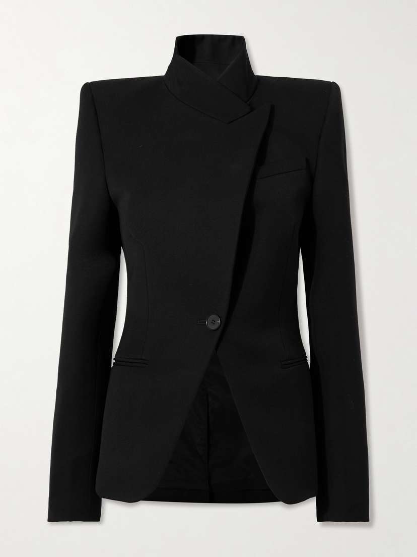 McQueen Asymmetric Wool Blazer