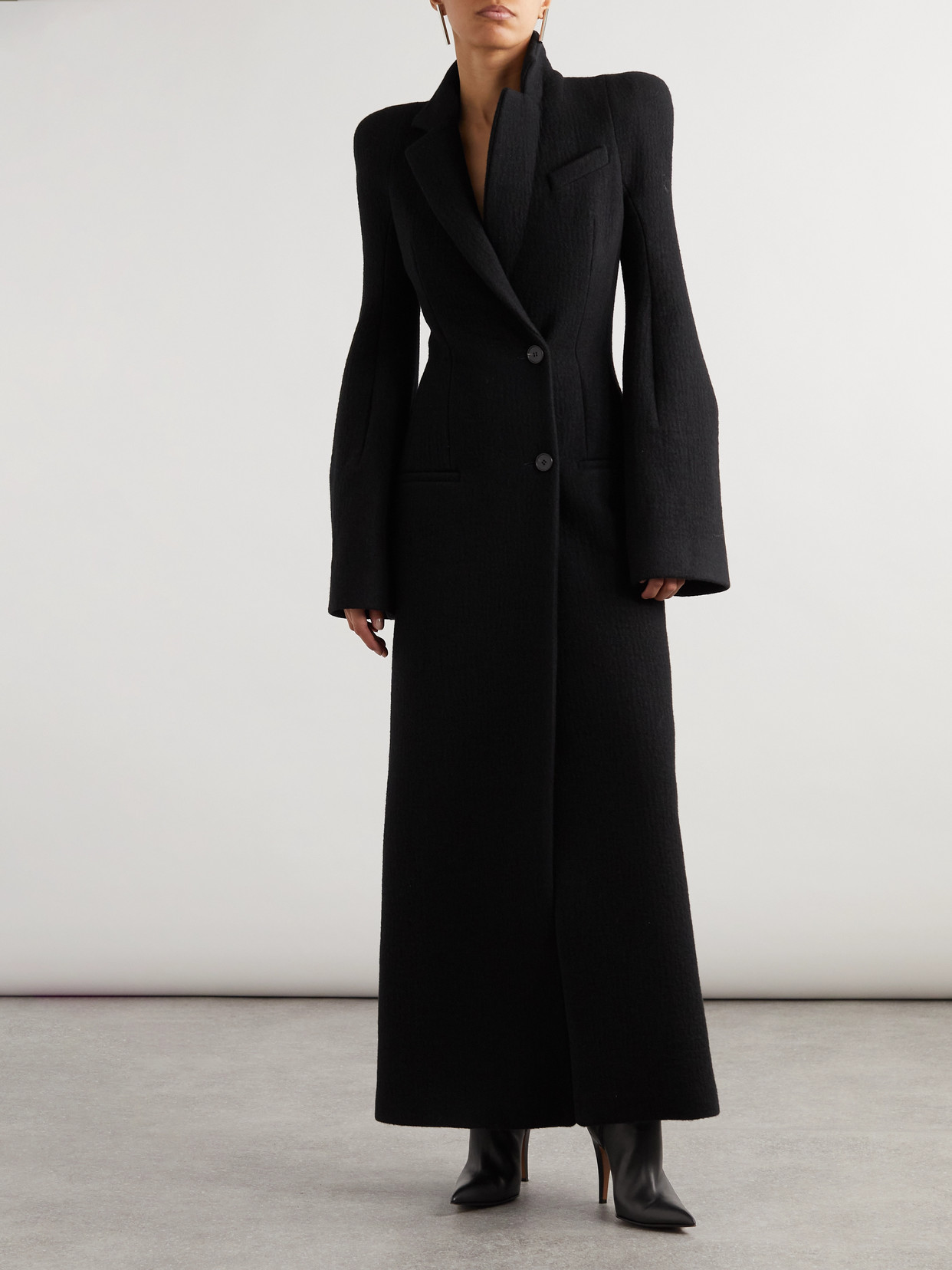 Alexander Mcqueen Single-breasted Coat In Black