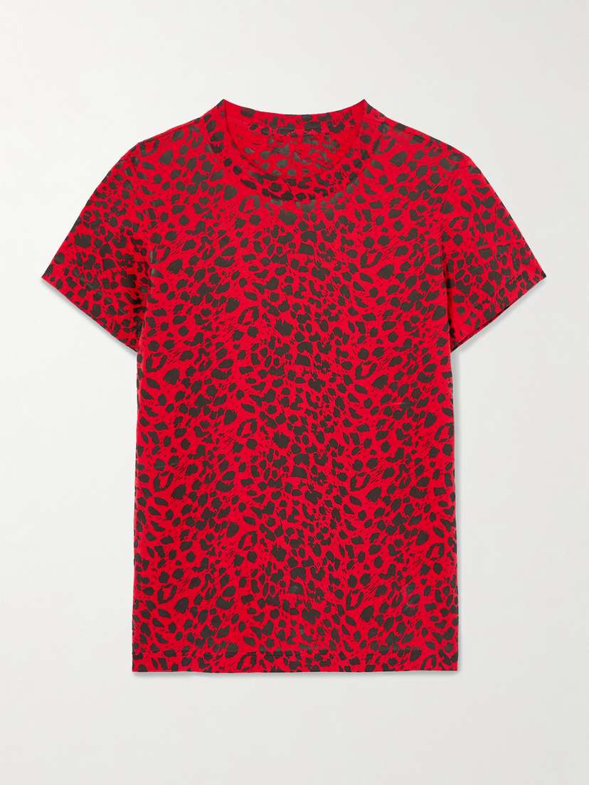 McQueen Leopard-print Cotton-jersey T-shirt