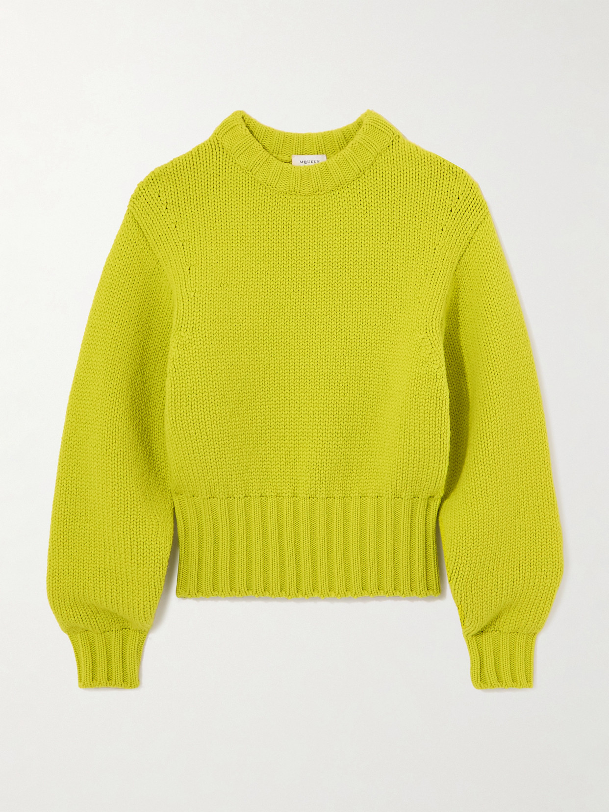 Alexander McQueen - Ribbed Wool-blend Sweater - Yellow