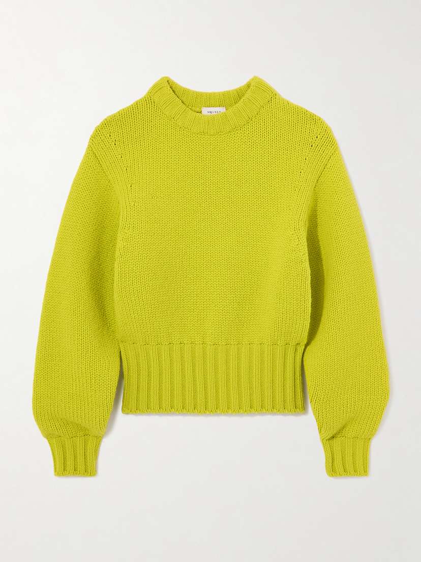 McQueen Ribbed Wool-blend Sweater