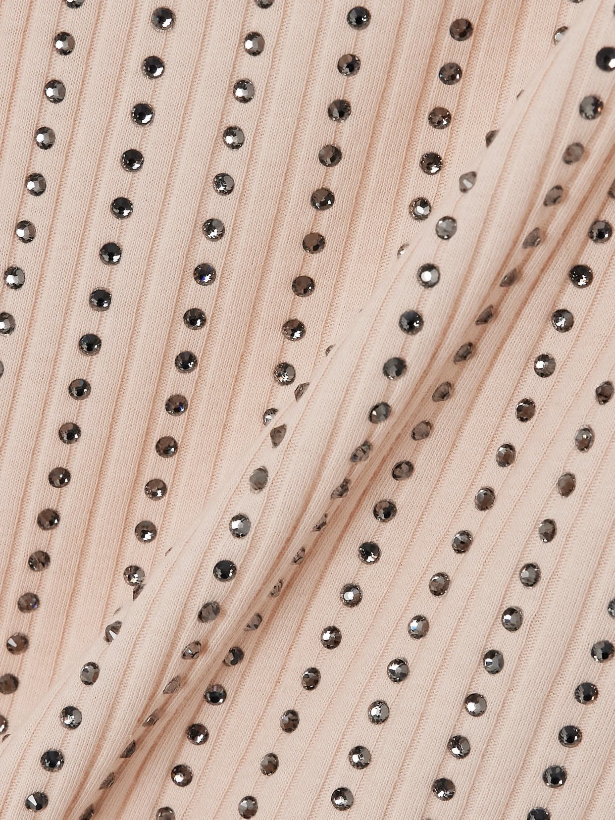 Attico Strass Bodysuit With Geometrical Cuts In Ecru