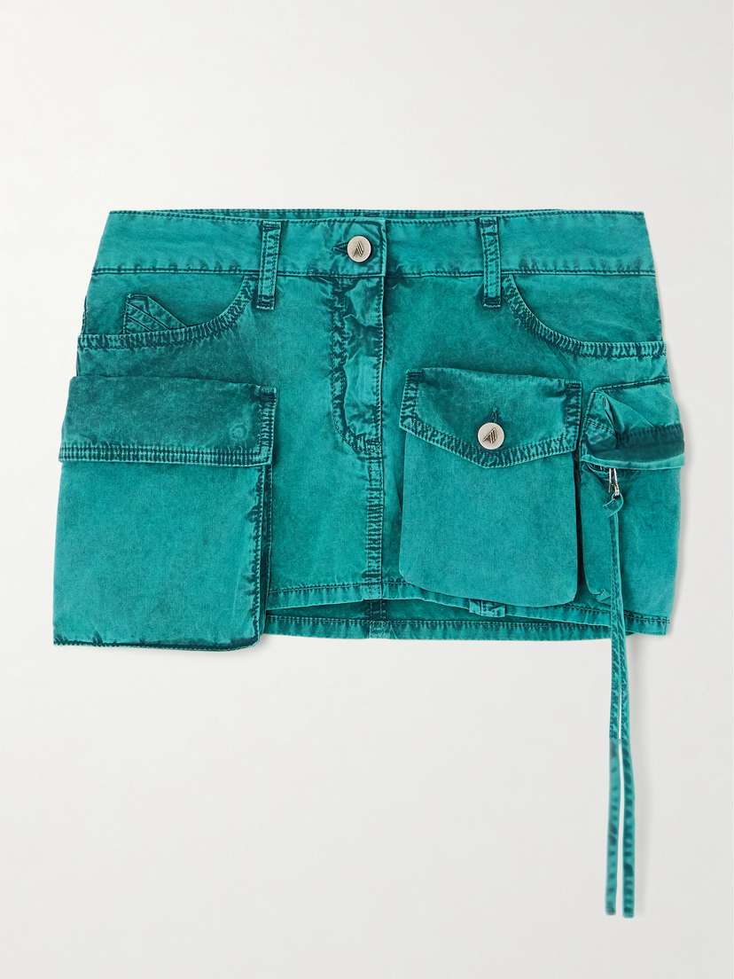The Attico Denim Mini Skirt