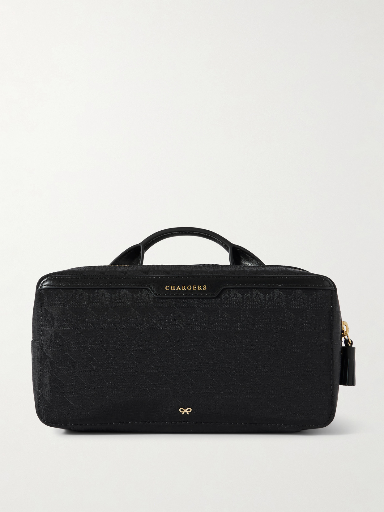 Anya Hindmarch - Home Office Leather-trimmed Jacquard Case - Black
