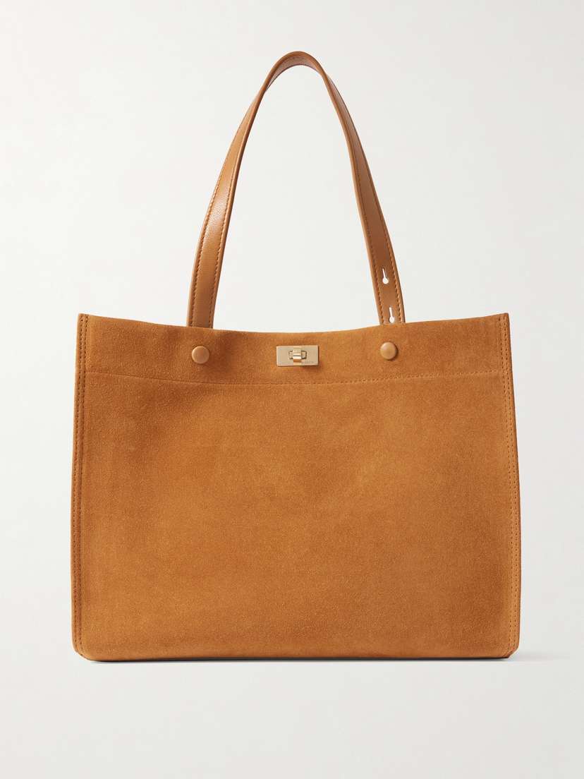 Anya Hindmarch Mortimer Small Leather And Suede Tote
