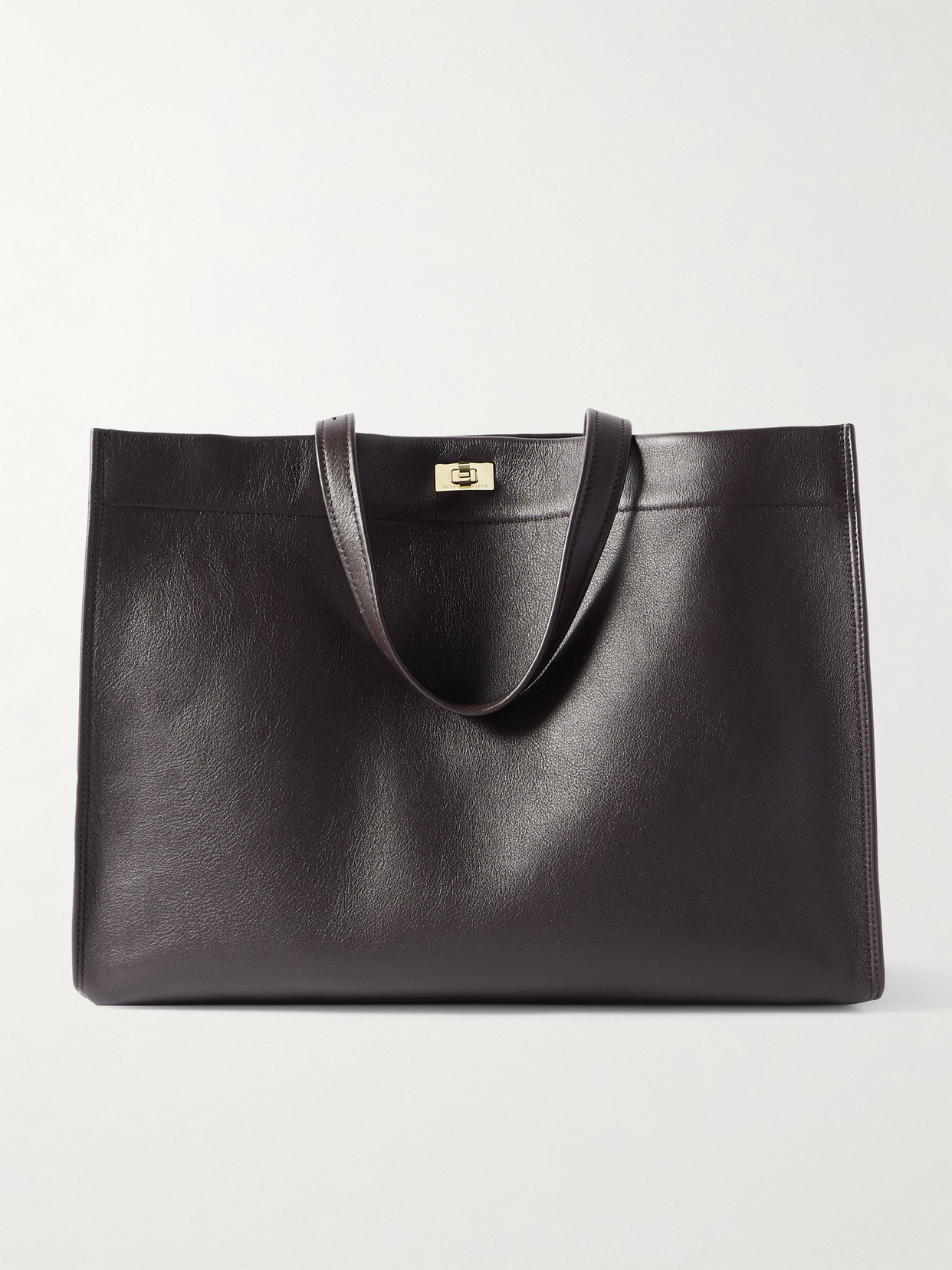 Anya Hindmarch Mortimer Leather Tote In Burgundy