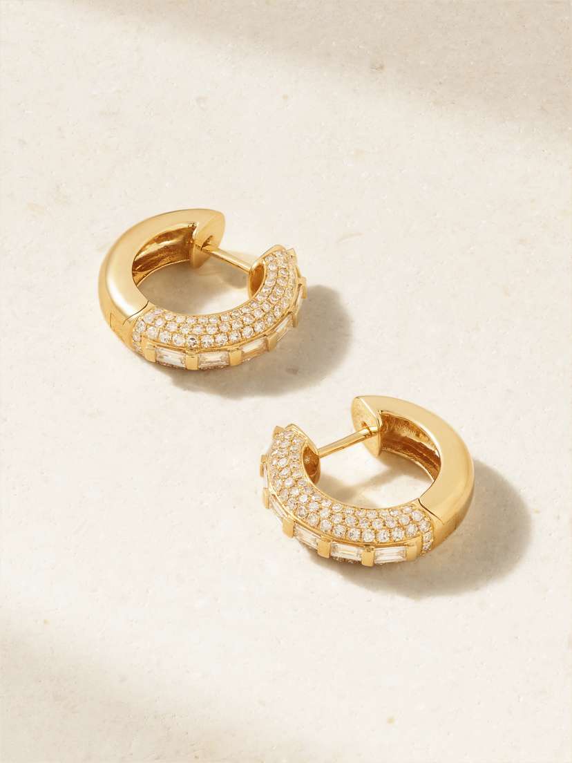 SHAY Buoy 18-karat Gold Diamond Hoop Earrings