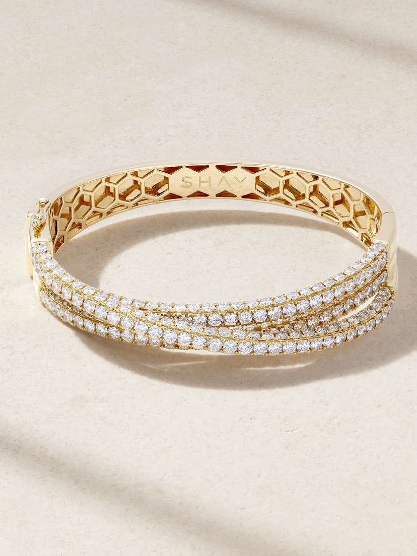 SHAY 18-karat Gold Diamond Bangle