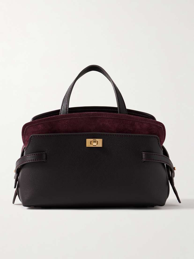 Anya Hindmarch Small Wilson Suede-trimmed Leather Tote