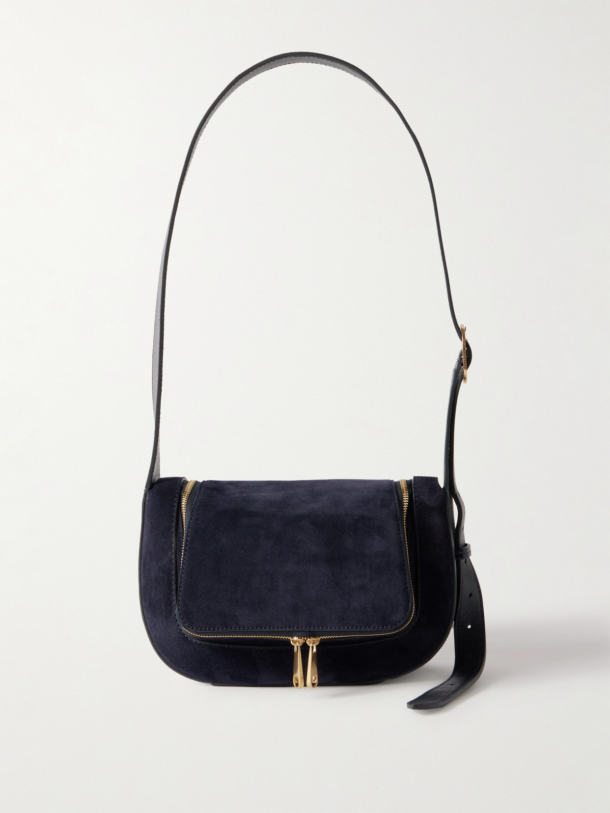Anya Hindmarch Vere Suede And Leather Shoulder Bag In Blue