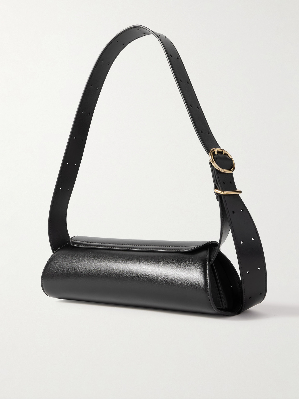 Jil Sander Cannolo Small Shoulder Bag In Black